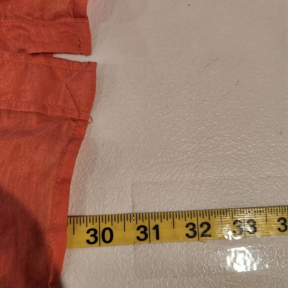 Lauren Ralph Lauren Womens Burnt Orange Silk Blend Button Up Blouse Size Small - Picture 7 of 9